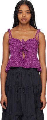 Purple Open Front Camisole