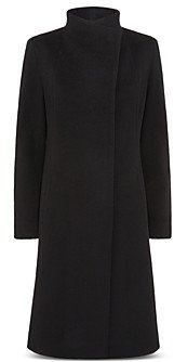 Convertible Collar Asymmetric Coat