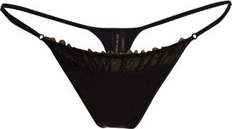 Ruched Tulle Thong