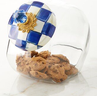 Cookie Jar with Royal Check Enamel Lid-AA