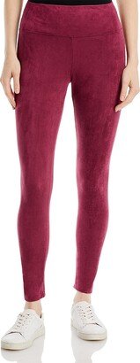 Womens Faux Suede Pull On Leggings