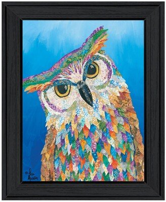 Hooo Me by Lisa Morales, Ready to hang Framed Print, Black Frame, 15 x 19