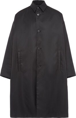 Re-Nylon single-breasted raincoat