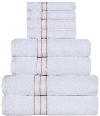 Turkish Highly Absorbent Hotel Collection 8Pc Turkish Cotton Towel Set-AA