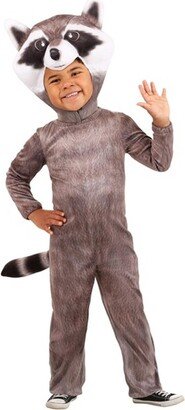 HalloweenCostumes.com 2T Realistic Raccoon Toddler Costume, Black/White/Gray