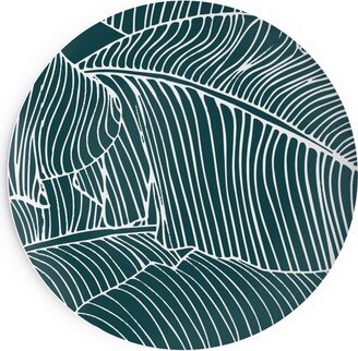 Salad Plates: Banana Leaf - Teal Salad Plate, Green