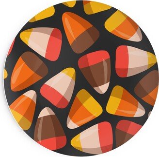 Salad Plates: Candy Corn - Midnight Salad Plate, Orange