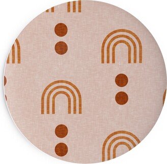 Salad Plates: Aria Geometric Rainbow Salad Plate, Pink