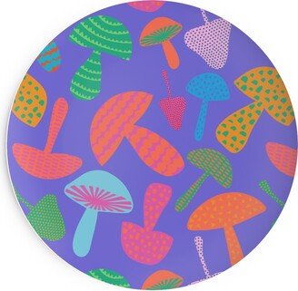 Salad Plates: Mushroom Tossed - Bold Salad Plate, Purple