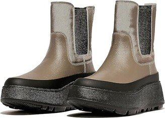 F-Mode Water-Resistant Flatform Chelsea Boots (Minky Grey) Women's Boots