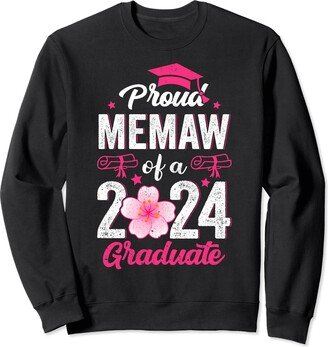 Back To School Retro Proud Memaw Of A 2024 Graduate Memaw Class of 2024 Sweatshirt