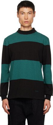 Black & Blue Striped Long Sleeve T-Shirt