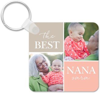 Key Chains: The Best Duo Key Ring, Square, Pink