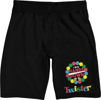 Twister Spinner Hands Down Men’s Black Sleep Pajama Shorts-XL