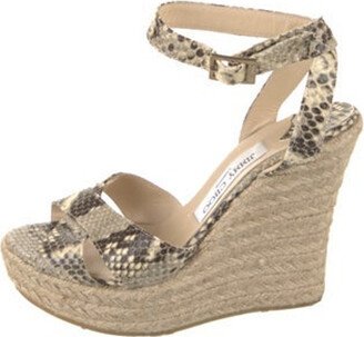 Leather Animal Print Espadrilles