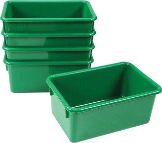 Kaplan Early Learning Green Vibrant Color Storage Bin - Set of 5