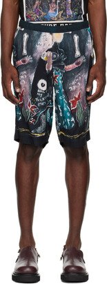 Multicolor Above Snakes Shorts