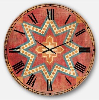 Designart Bohemian Chic Oversized Metal Wall Clock - 36 x 36