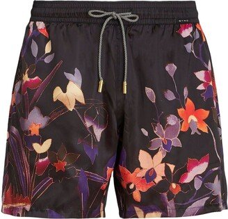 Floral-Print Swim Shorts-AB