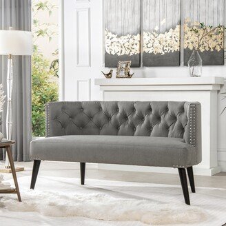 Celine Tufted Settee With Nailhead Accents