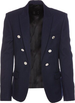 Button Embellished Tailored Blazer-AA