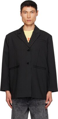 Black Pinstripe Blazer-AA