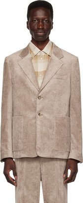 Beige Single-Breasted Blazer