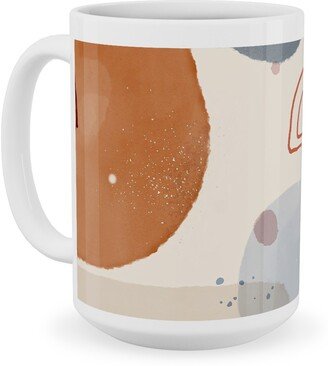 Mugs: Surreal Oasis Tropics And Stone - Multi Ceramic Mug, White, 15Oz, Multicolor