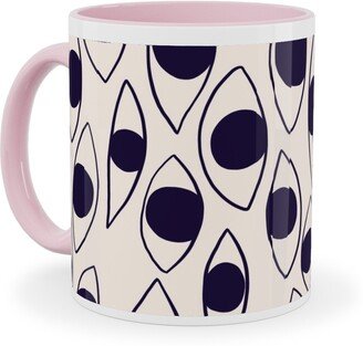 Mugs: Eye White - Light Ceramic Mug, Pink, 11Oz, White