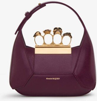 Women's The Jewelled Hobo Mini Bag In Burgundy