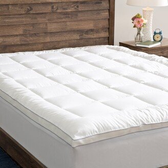 Cozy Classics Grandeur Collection Powernap Cotton Top Celliant Fiber Blend Mattress Pad - White