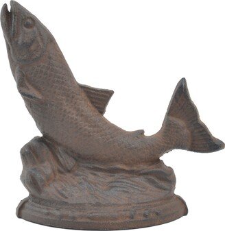 Fish Doorstop - Distressed Brown Cast Iron 7.75