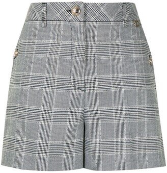 Tailored Check-Print Shorts