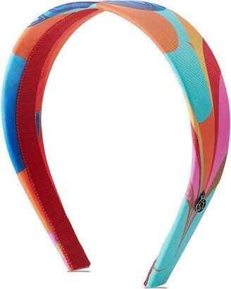 Silk Abstract-Print Headband