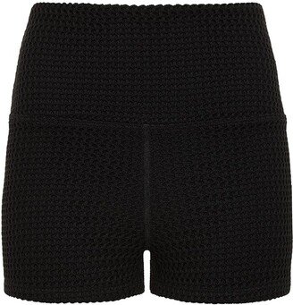 Black Crochet Micro Bike Short