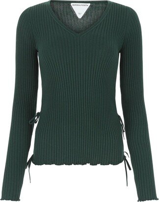 V-Neck Ribbed Jumper