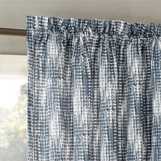 No. 918 Aran Crosshatch Print Semi-Sheer Rod Pocket Curtain Panel