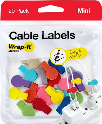 Wrap It Cable Labels Assorted Pkg/20