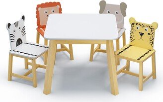 AWQM 5 Piece Kids Table and Chair Set