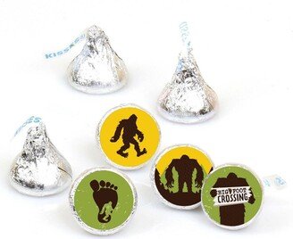 Big Dot Of Happiness Sasquatch Crossing - Bigfoot Party Round Candy Sticker Favors (1 sheet of 108)