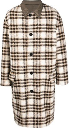 MARANT Check-Pattern Single-Breasted Coat