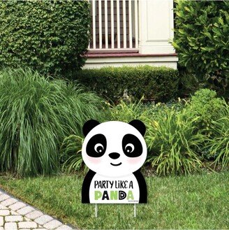 Big Dot Of Happiness Party Like a Panda Bear - Outdoor Lawn Sign - Party Yard Sign - 1 Pc