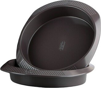Saveur Selects Set of 2 Round Non-stick Carbon Steel Cake Pans: 11.4