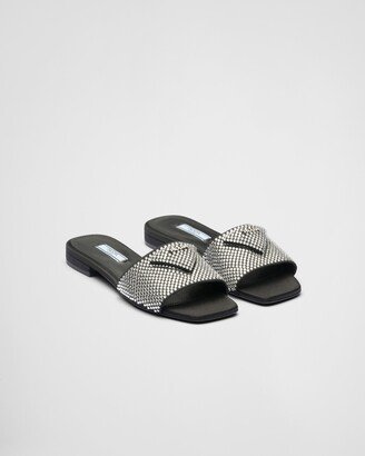 Satin Slides With Crystals