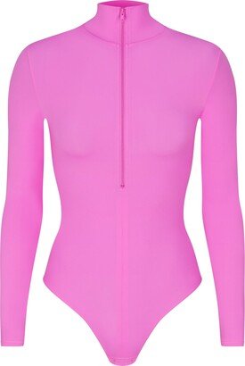 Fits Everybody Zip Bodysuit | Neon Orchid