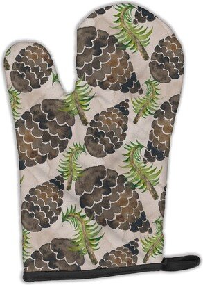 Watercolor Pine Cones Oven Mitt