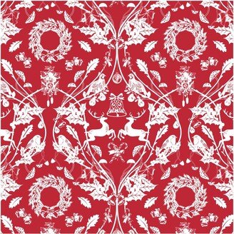 Avalon Home Red Stag & Wreaths Napkin Pair