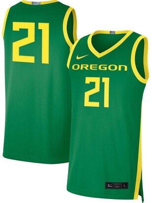 Men's 21 Apple Green Oregon Ducks Limited Basketball Jersey