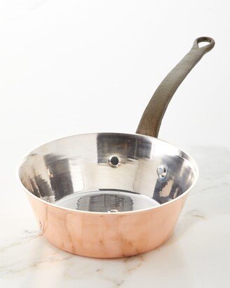 Duparquet Copper Cookware Solid Copper Silver-Lined Splayed Sauce Pan - 8.5/2.5qt