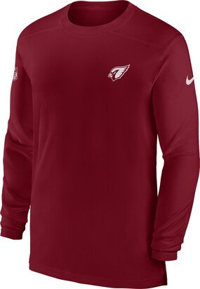 Men's Dri-FIT Sideline Coach (NFL Arizona Cardinals) Long-Sleeve Top in Red